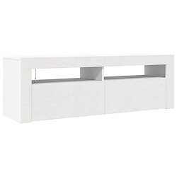 Avis vidaXL Meuble TV LED 120x35x40 cm - Blanc