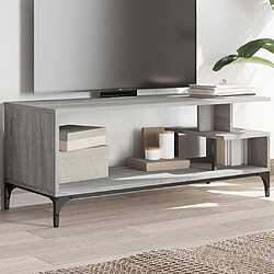 vidaXL Meuble TV Sonoma gris Bois Ingénierie