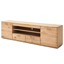 Pegane Meuble TV design en bois - Chêne