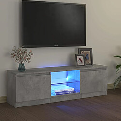 VIDAXL Meuble TV LED Gris Béton 120x30x35,5