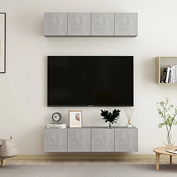 vidaXL Meuble TV - Gris béton 60 cm