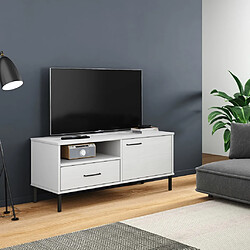 vidaXL Meuble TV - 106 cm - Blanc OSLO