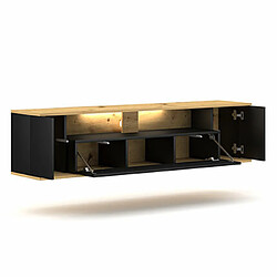 MES Meuble TV Suspendu 4 Portes 160x35x38,7 cm pas cher
