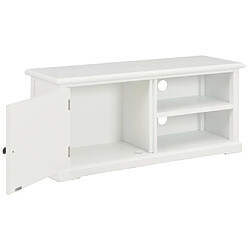 HelloShop26 Meuble TV - Blanc 90 cm