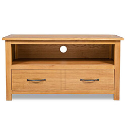 Helloshop26 Meuble TV bois de chêne - Marron