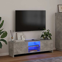 VIDAXL Meuble TV LED Gris Béton 120x30x35,5