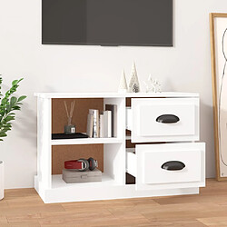 Avis vidaXL Meuble TV MN816170 - Blanc brillant