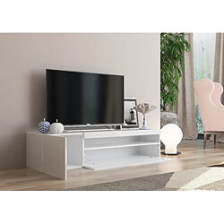 Alter Meuble TV 2 portes - Blanc brillant