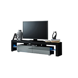 Tendance DUSINE Meuble TV SPIDER BIG Noir Mat avec LED