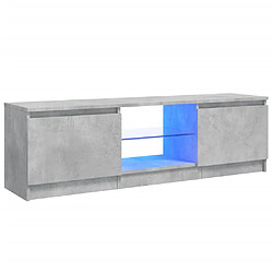 VIDAXL Meuble TV LED Gris Béton 120x30x35,5