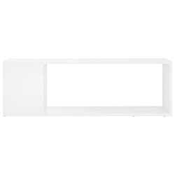 Avis vidaXL Meuble TV Blanc - 100x24x32 cm Bois d'ingénierie