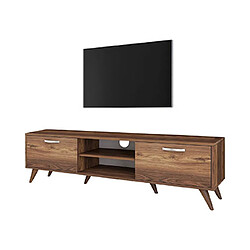 Hanah Home Meuble TV Noyer Bing pas cher