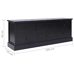 vidaXL Meuble TV - Noir pas cher