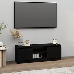 vidaXL Meuble TV avec porte - Noir