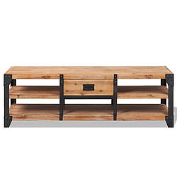 vidaXL Meuble TV 140x40x45 cm bois d'acacia massif