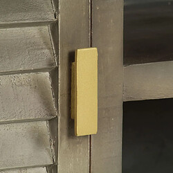 Helloshop26 Meuble TV manguier et laiton - Bois