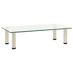 vidaXL Meuble TV - Verre transparent
