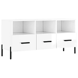 vidaXL Meuble TV MN829046 - Blanc brillant