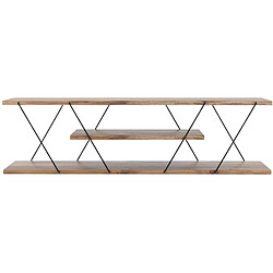 Hanah home Meuble TV scandinave - Naturel et noir