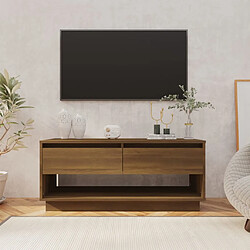 vidaXL Meuble TV Chêne marron 102x41x44 cm Bois d'ingénierie