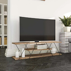 Hanah home Meuble TV scandinave - Naturel et noir