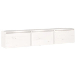 vidaXL Meubles TV 3 pcs - 60 x 30 x 35 cm - Blanc