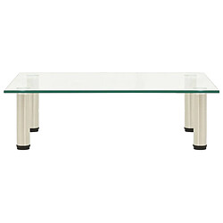 vidaXL Meuble TV - Verre transparent