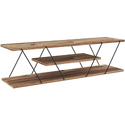 Hanah Home VENTE-UNIQUE Meuble TV DELORY - Naturel et Noir