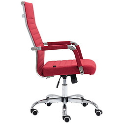 Decoshop26 Fauteuil de bureau pivotant - Rouge