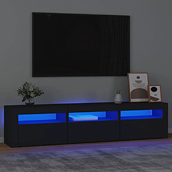 VidaXL Meuble TV avec LED - Noir