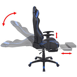 Avis vidaXL Chaise de bureau Bleu
