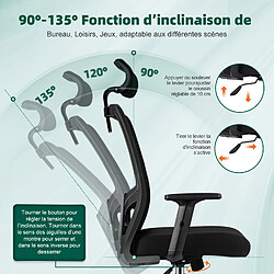 Homimaster Lexzurn Fauteuil de Bureau Ergonomique