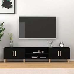 vidaXL Meuble TV noir
