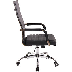 Decoshop26 Fauteuil de bureau pivotant - Noir