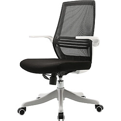 Decoshop26 Fauteuil de bureau pivotant - Noir