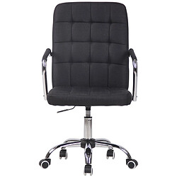 Decoshop26 Chaise de bureau tissu - Noir