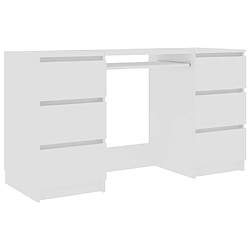 vidaXL Bureau Blanc 140x50x77 cm Bois d'ingénierie