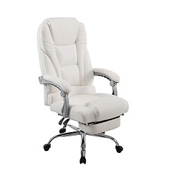 Decoshop26 Fauteuil de bureau relax - Blanc