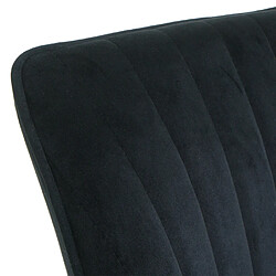 Mendler Chaise de bureau velours - Noir