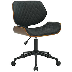 Decoshop26 Fauteuil de bureau - Noir