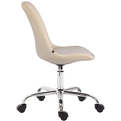 Avis Decoshop26 Chaise de bureau velours - Crème
