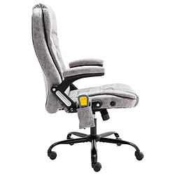 Avis vidaXL Chaise de bureau massage Gris clair