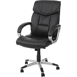 Decoshop26 Fauteuil de bureau - Noir