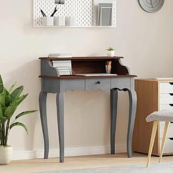 VidaXL Bureau - Acajou Massif