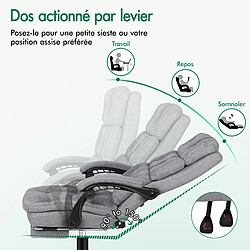 ALFORDSON Chaise de bureau Gaming - Gris