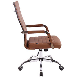 Decoshop26 Fauteuil de bureau - Marron