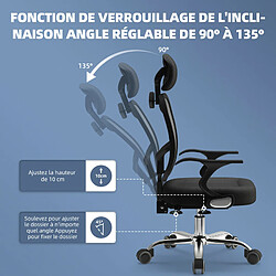 Avis Homimaster Chaise Bureau Lexzurn - Noir