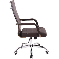 Decoshop26 Fauteuil de bureau similicuir - Marron