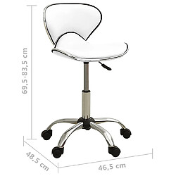 Vidaxl Chaise de bureau - Blanc pas cher