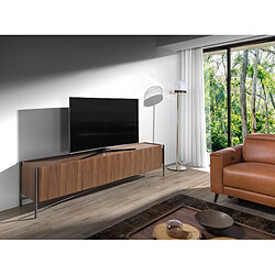 Avis Angel Cerda Meuble TV noyer et acier foncé